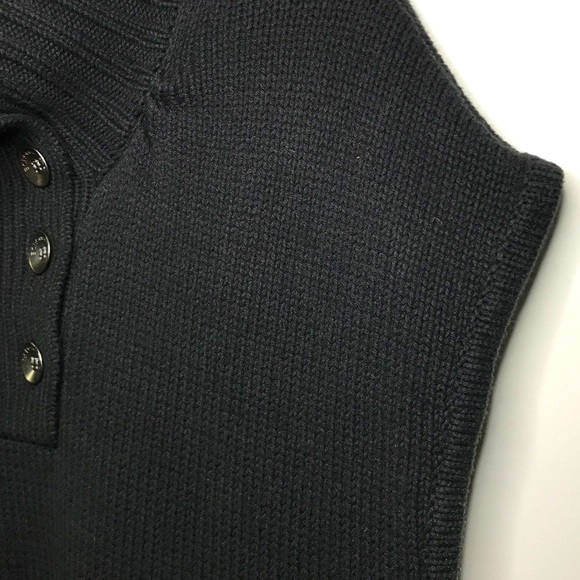 BCBGeneration Thick Chunky Black Sweater Vest - Picture 2 of 5